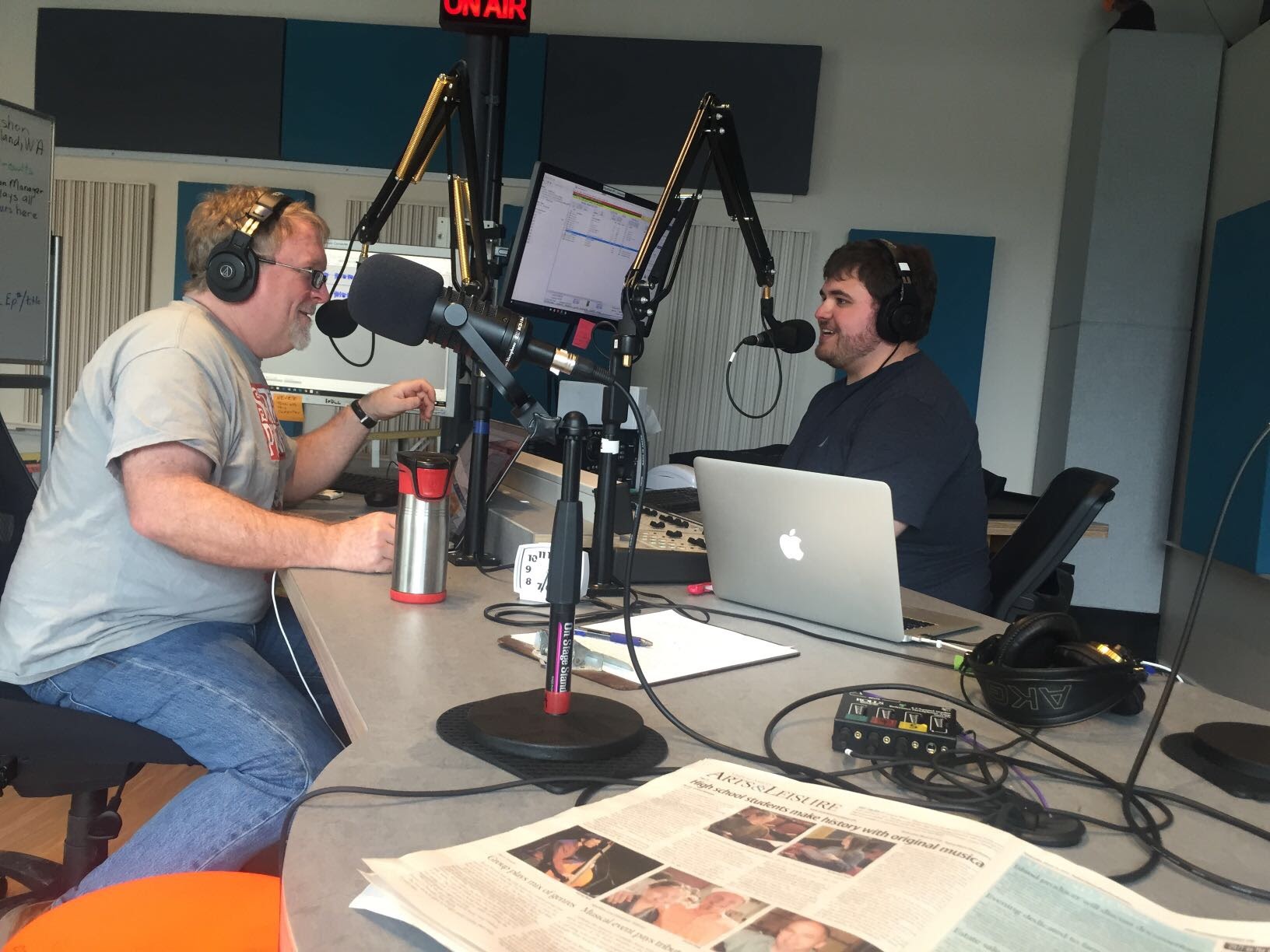 Drew and Doug on the air at KVSH