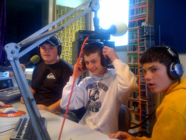 Drew and friends at Sunrise Ridge studio